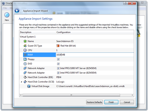 Es on Virtualbox 6